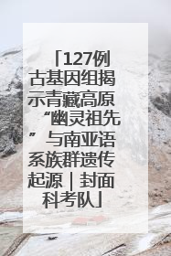 127例古基因组揭示青藏高原“幽灵祖先”与南亚语系族群遗传起源｜封面科考队