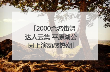 2000余名街舞达人云集 平原湖公园上演动感热潮