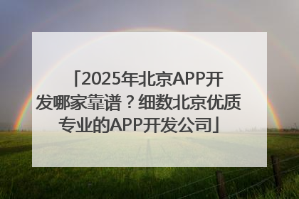 2025年北京APP开发哪家靠谱？细数北京优质专业的APP开发公司