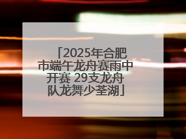 2025年合肥市端午龙舟赛雨中开赛 29支龙舟队龙舞少荃湖