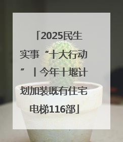 2025民生实事“十大行动”丨今年十堰计划加装既有住宅电梯116部